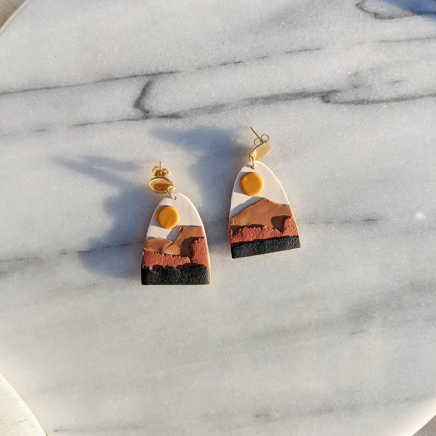 Mountain Call | Statement Polymer Clay Earrings in Canyonlands