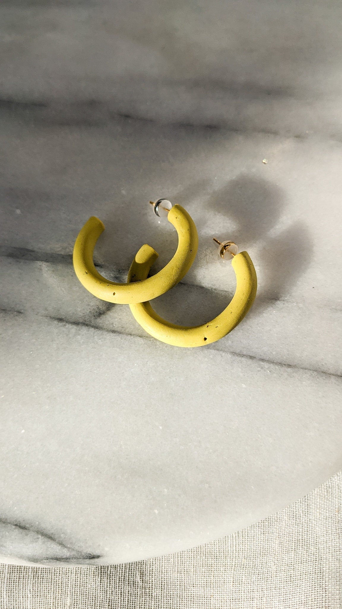 Mini HOOP There It Is | Polymer Clay Hoops in Pistachio