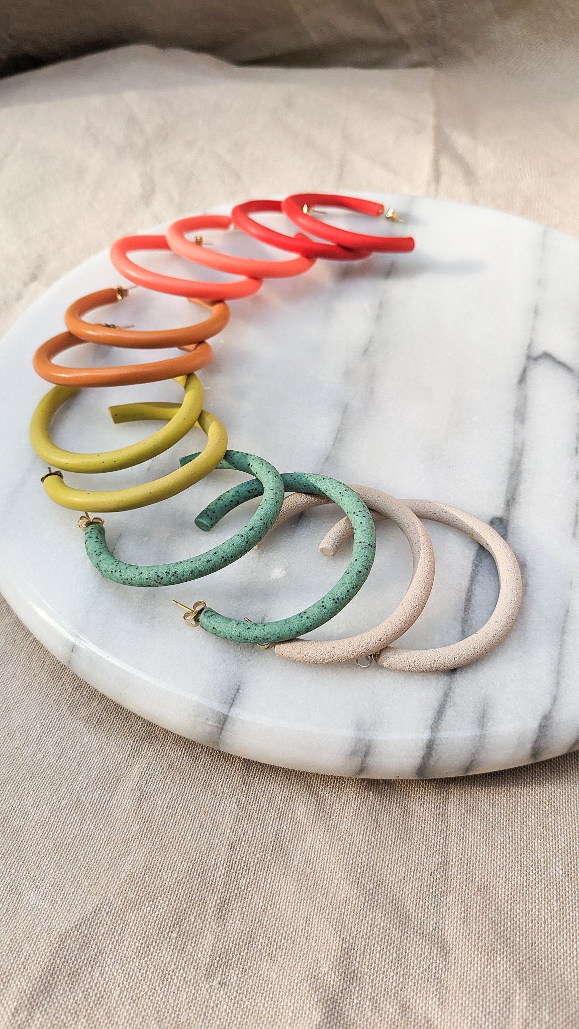 HOOP There It Is | Large Polymer Clay Hoop Earring