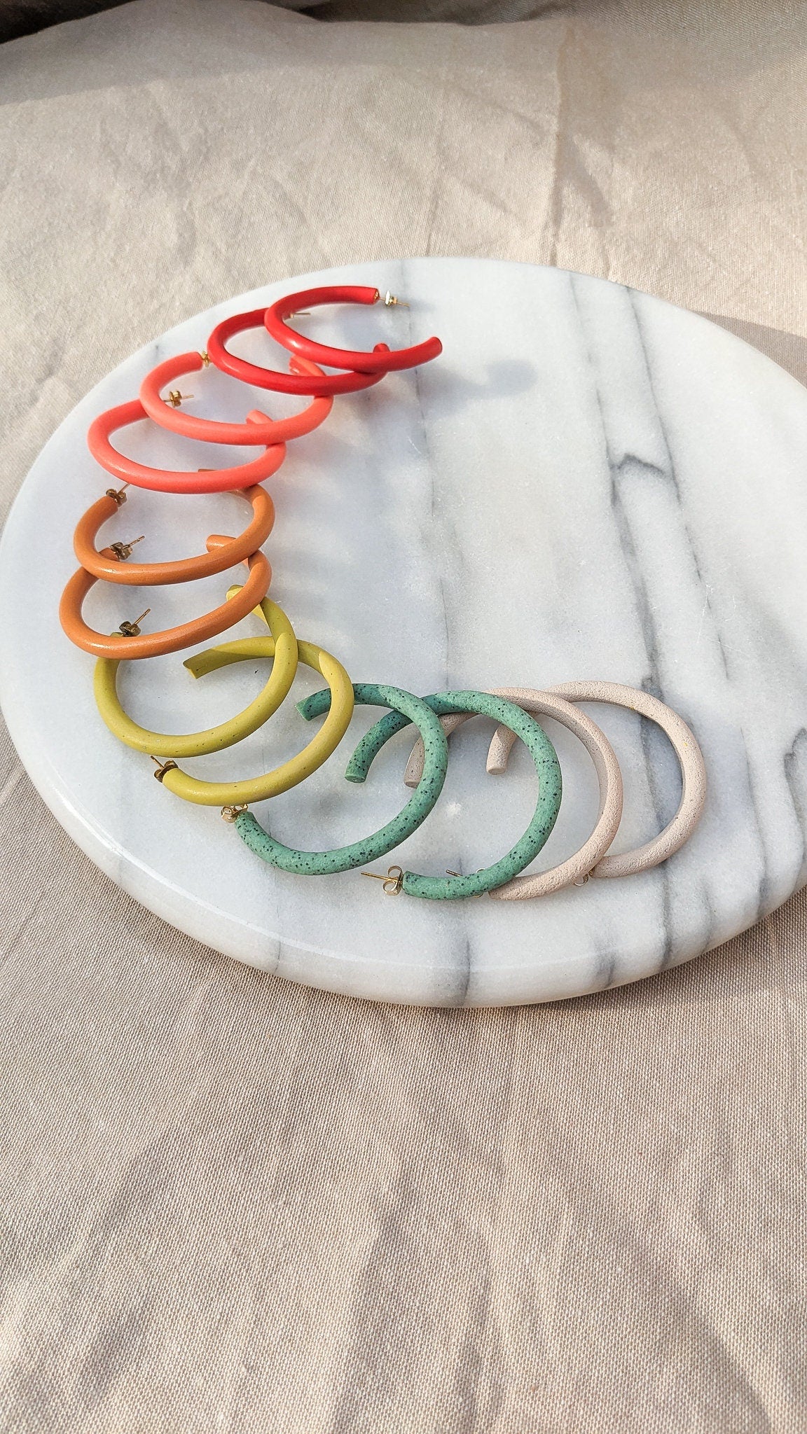 HOOP There It Is | Large Polymer Clay Hoop Earring
