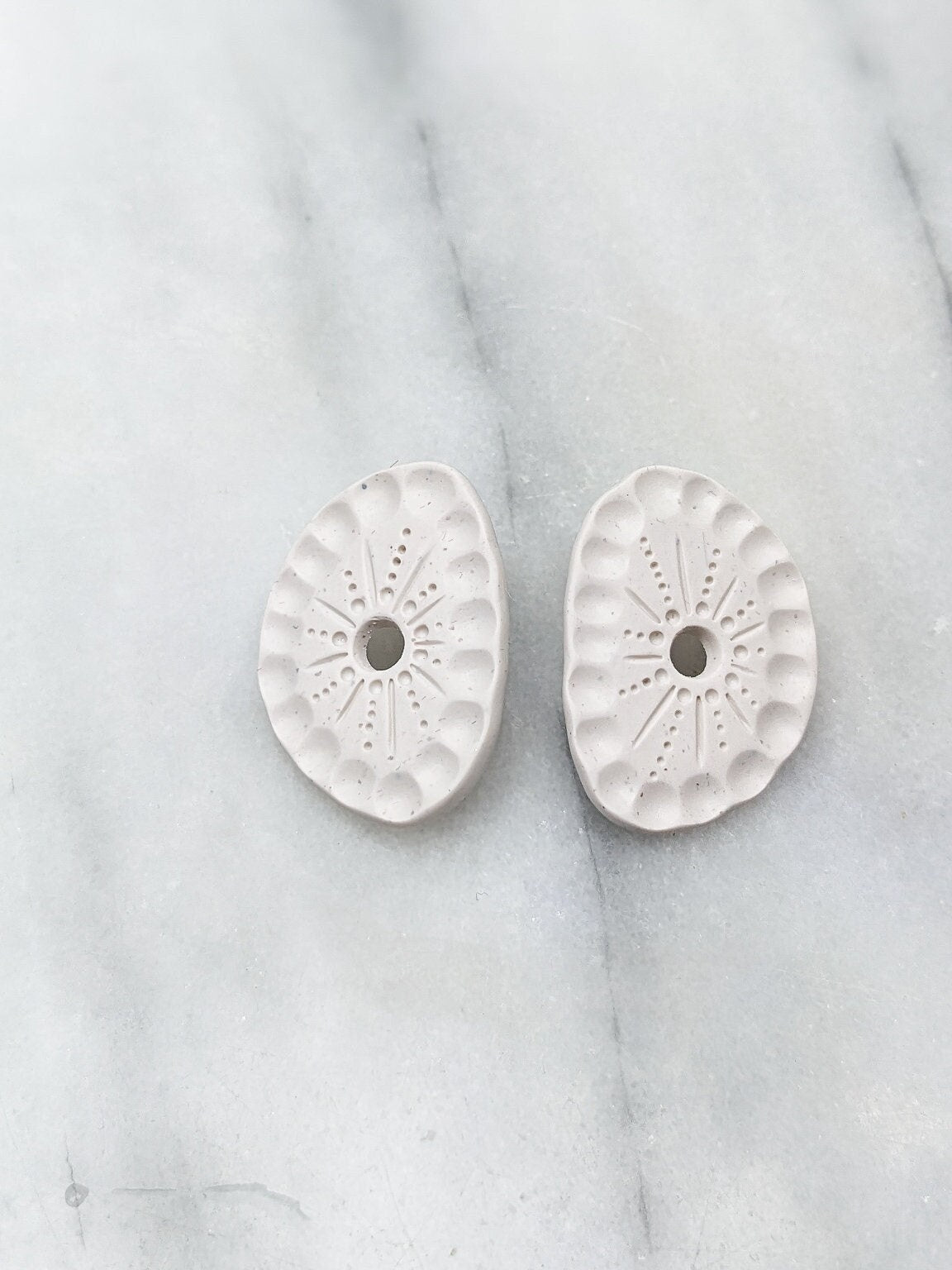 HUESO | Polymer Clay Statement Studs in Bone