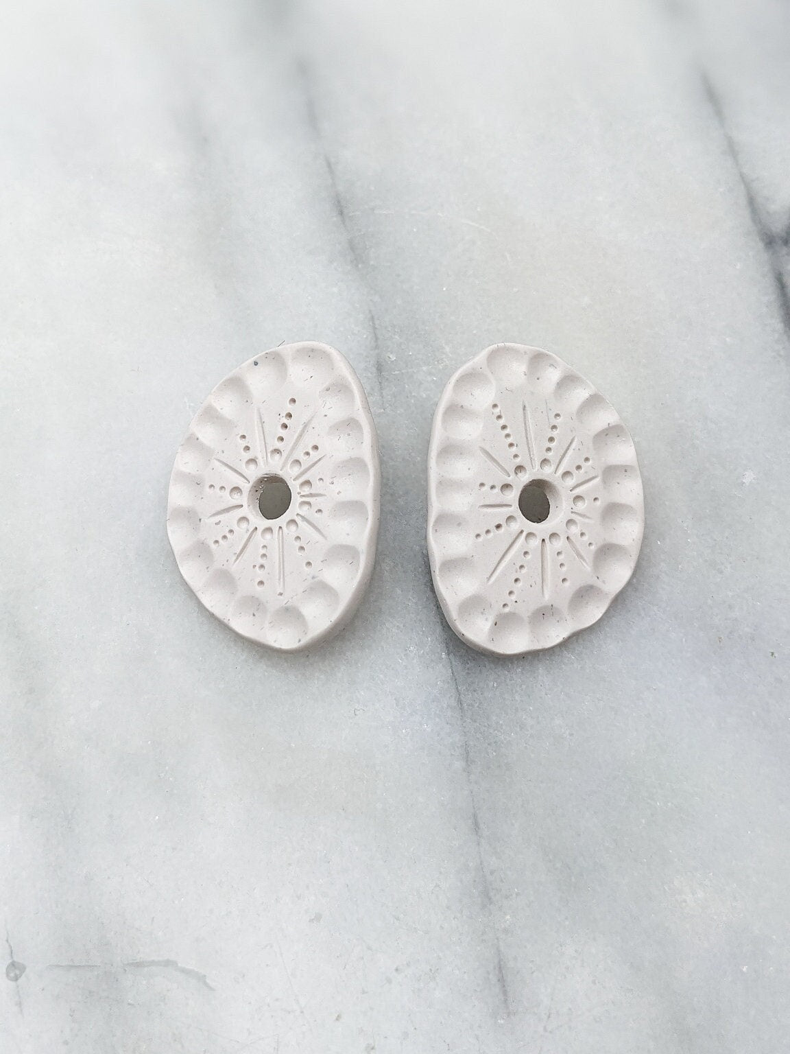 HUESO | Polymer Clay Statement Studs in Bone