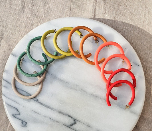 HOOP There It Is | Large Polymer Clay Hoop Earring