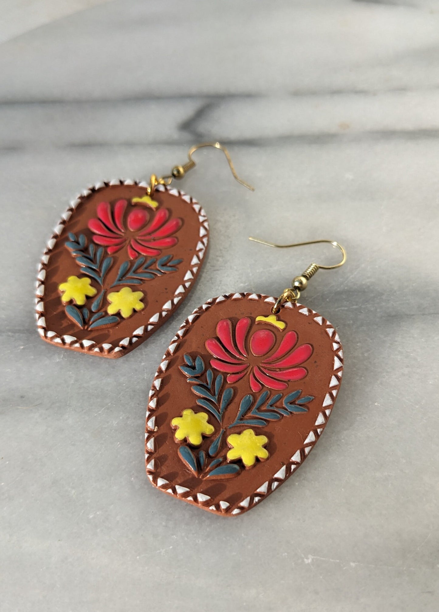 FRIDA | Polymer Clay Statement Earrings