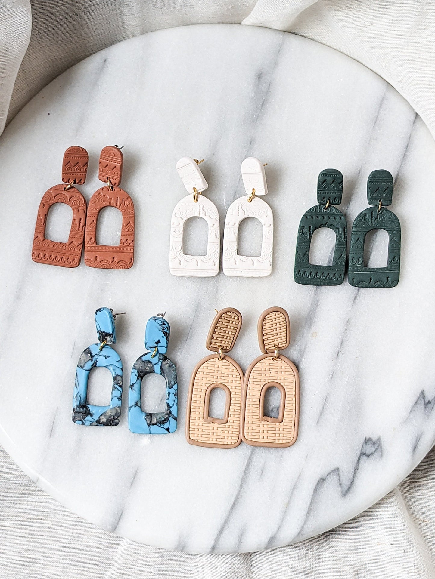 BANGALORE Arch | Statement Polymer Clay Drop Earrings