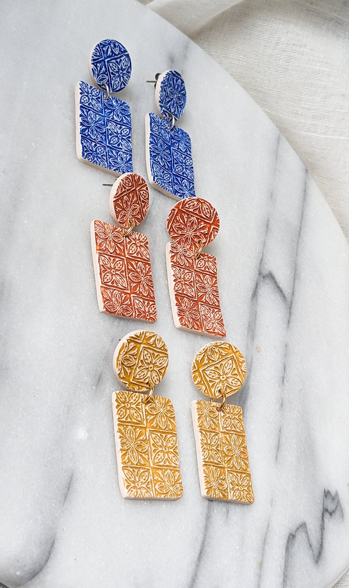 LISBON | Polymer Clay Statement Earrings