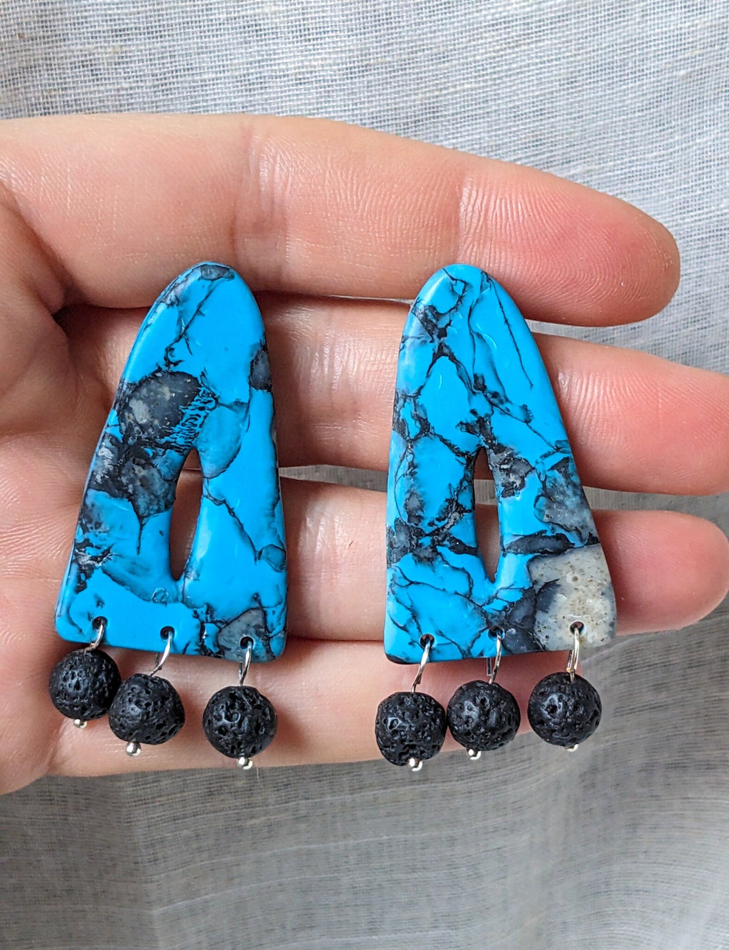 ATLAS | Polymer Clay Statement Earring