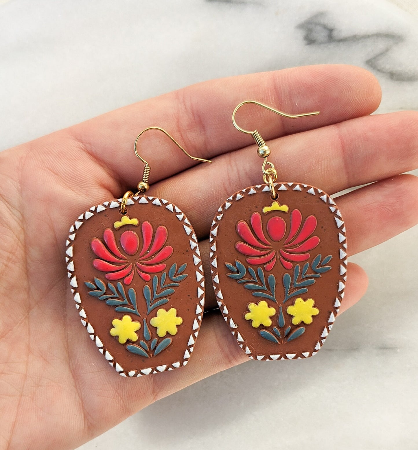 FRIDA | Polymer Clay Statement Earrings