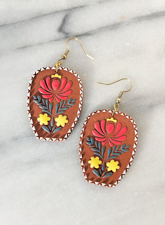 FRIDA | Polymer Clay Statement Earrings