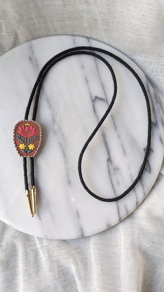 FRIDA BOLO | Polymer Clay Bolo Tie with Cotton Cord